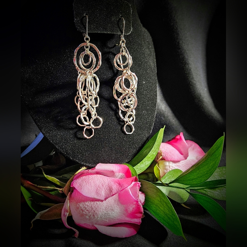 Drop Circle Dangle Earrings
